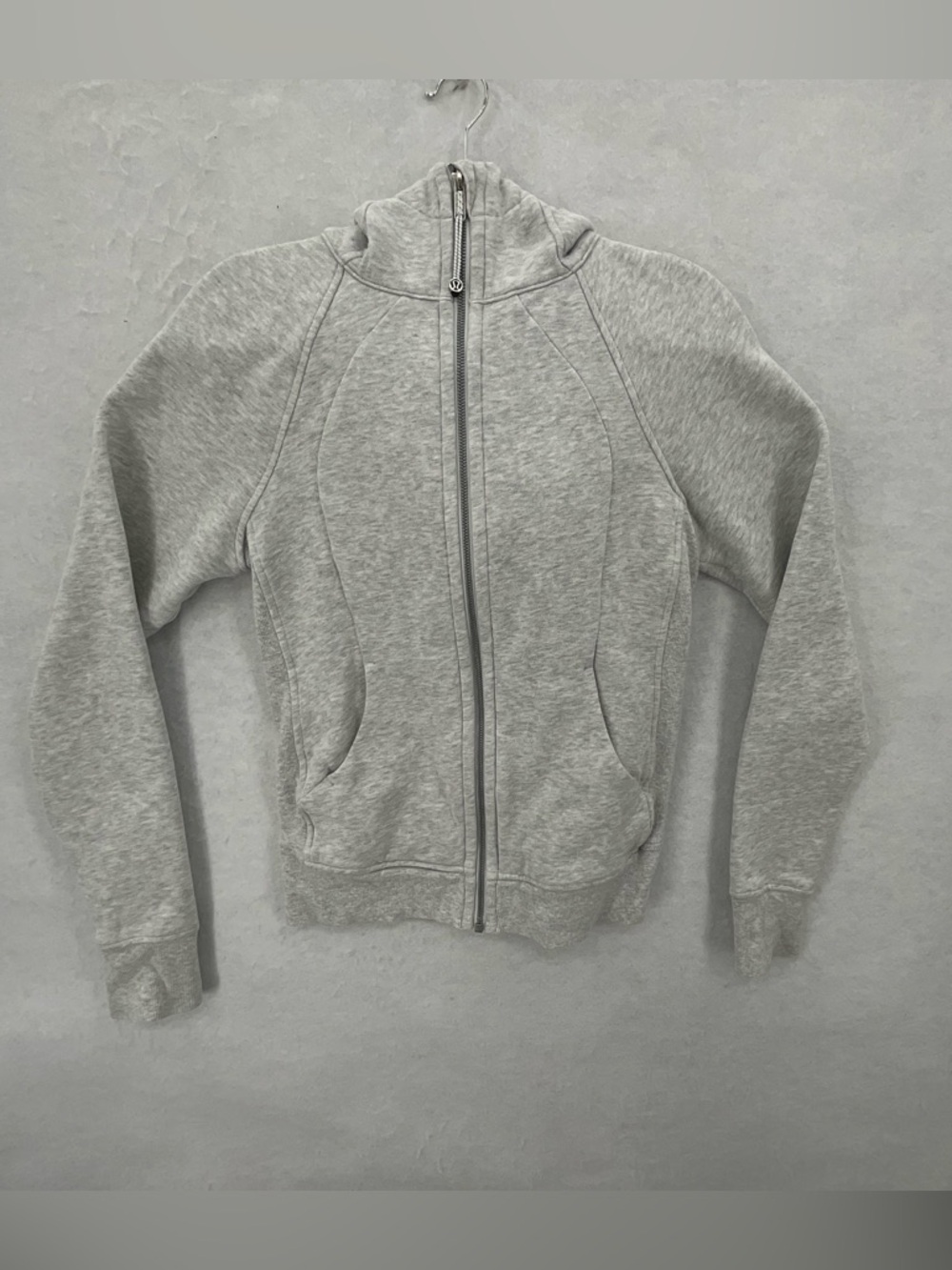 Lululemon Scuba Hoodie Light Cotton Fleece Heather Core Light Grey Silver Drop 6